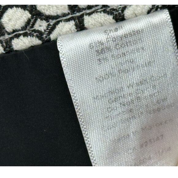 Talbots Woman Hampshire Lined Straight Ankle Pants - Black & White geometric - Picture 3 of 6